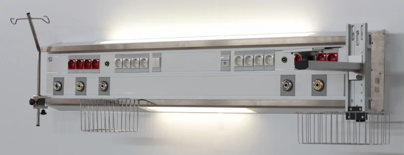 ELIF, وحدة فوق السرير أفقيه للرعايه المركزة ملحق بها حامل معدنى والإضاءه - 